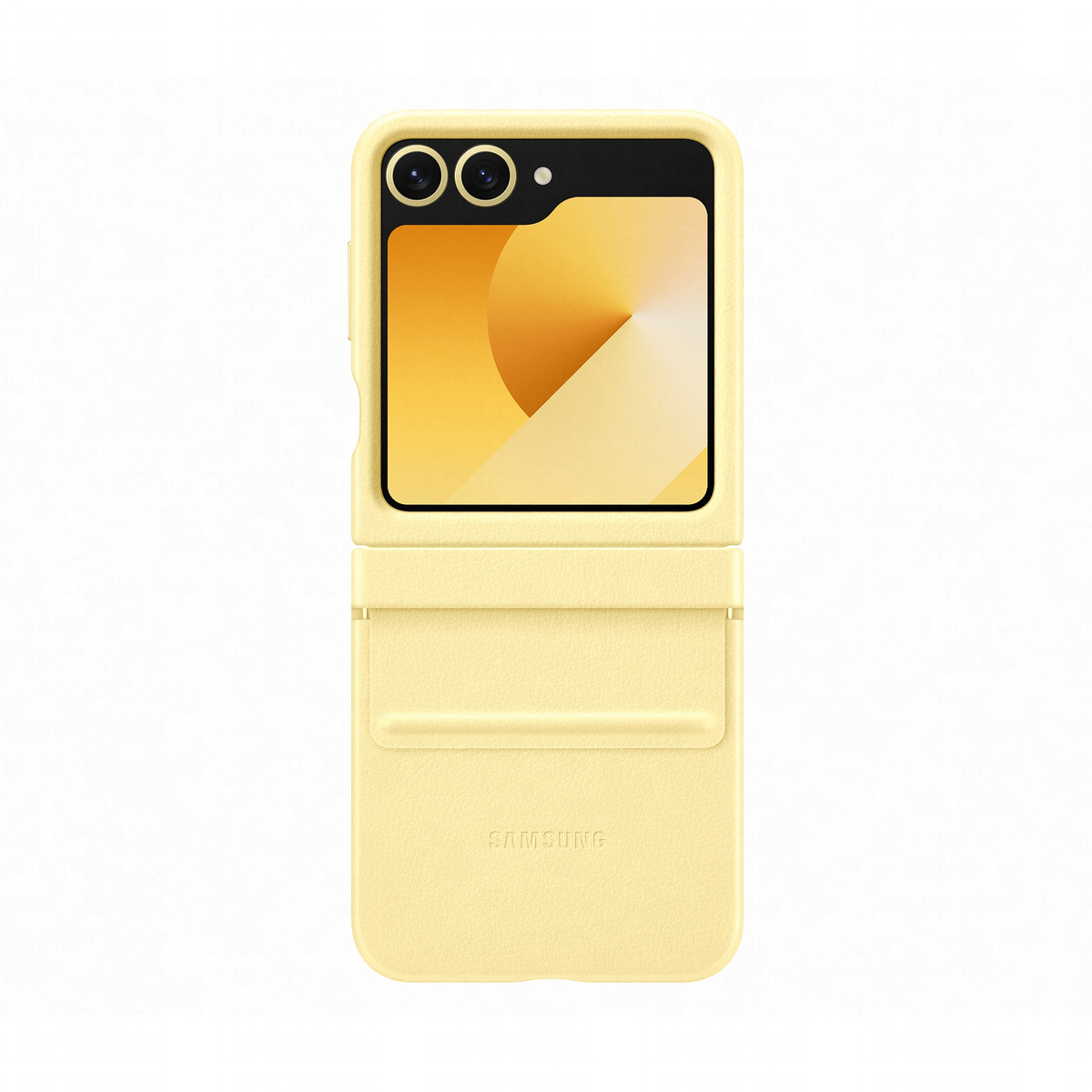 SAM_Z Flip6 _Faux Leather Case_Yellow