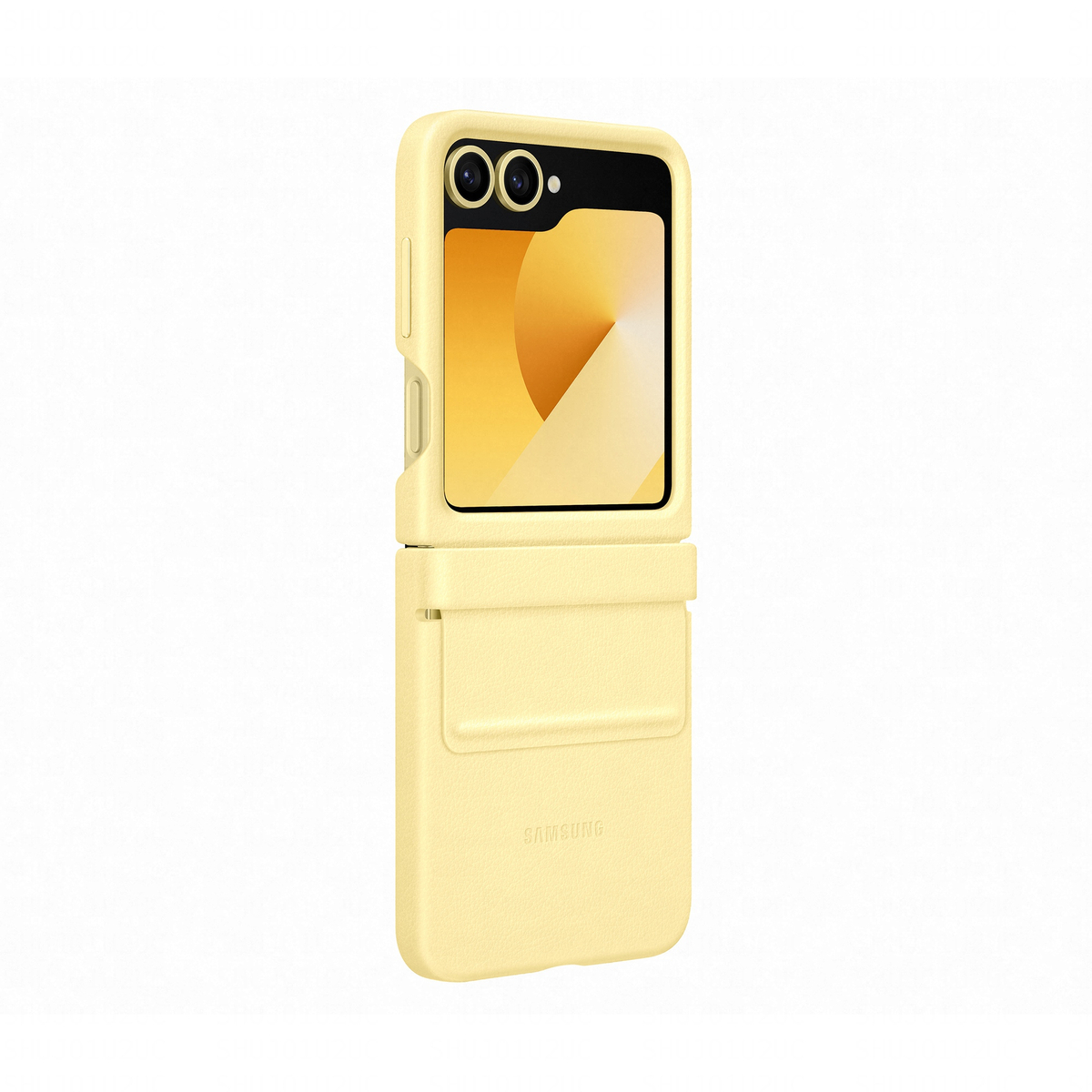 SAM_Z Flip6 _Faux Leather Case_Yellow