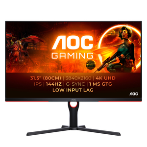 AOC, 32" IPS 4K 144Hz 1ms HDMI DP