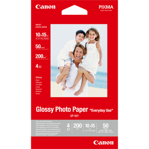 Canon, 4 x 6 inch Glossy Photo Paper 50 Sheets