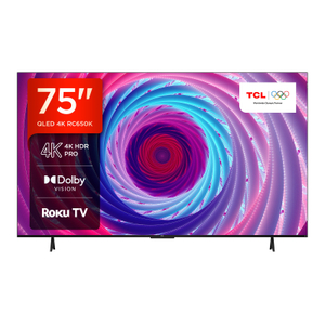 TCL, Roku TV Smart 4K UlHD HDR QLED 75" TV
