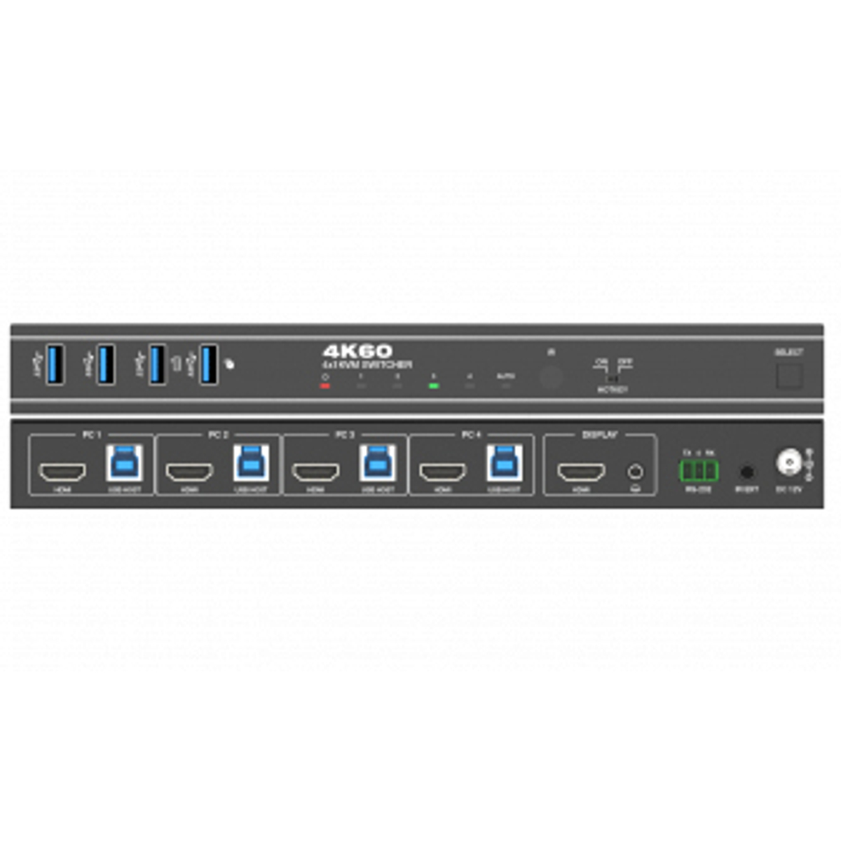 Switcher HDMI 2.0 HDCP 2.2 USB 3.0 5Gbps