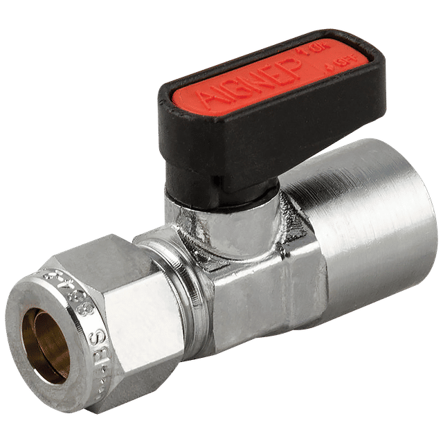 Aignep British Gas 1/8" BSPF X 6MM OD BSPP Brass Ball Valve Gas Mini