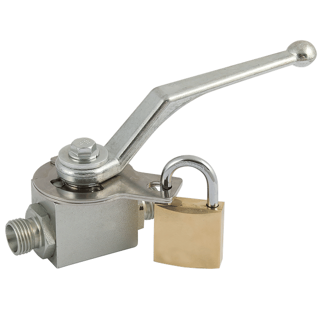 FT Pro M42 X 2 Metric Male Ball Valve 2 Way Lockable