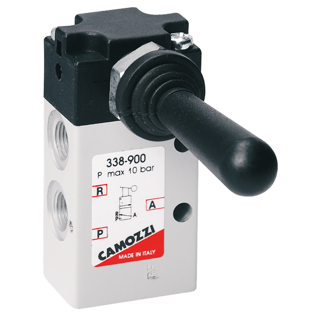 Camozzi 1/8" 3/2 Lever Valve Monostable