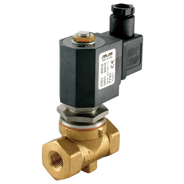 M&M 1/2" High Pressure Steam Solenoid Valve 240VAC