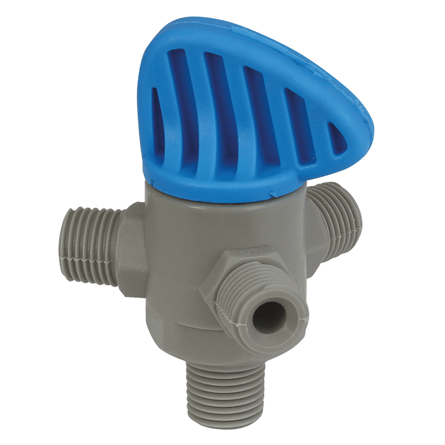 Tefen 1/4"-1/4" BPST 3 Way Valve