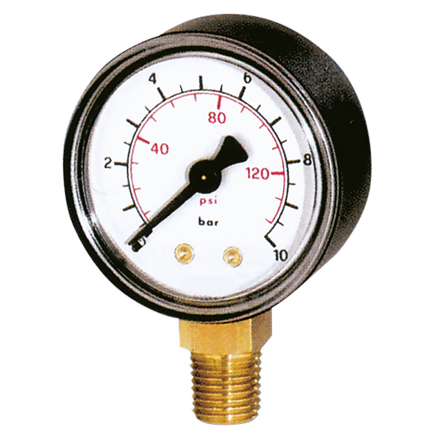 FT Pro Pressure Gauge 50MM DIA 0-4 Bar/Psi G1/4" Bottom