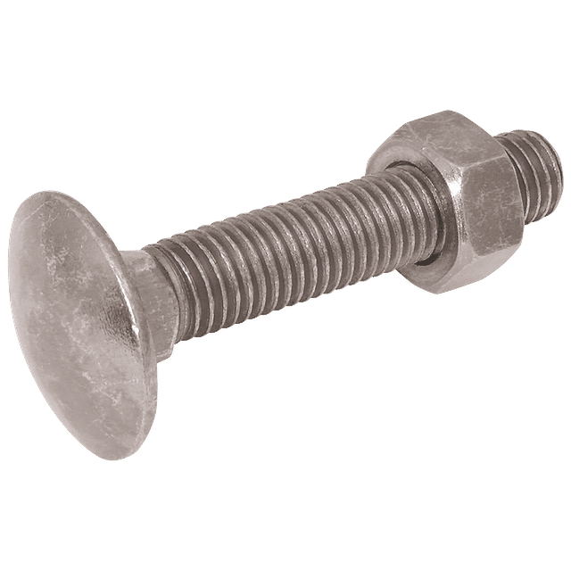 FT Pro Nut and Bolt M10 X 50 Sq Rd Hex