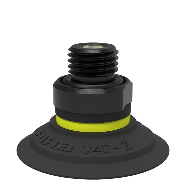Piab Suction cup U40-2 Nitrile-PVC G1/4" male, mesh filter, dual flow control valve