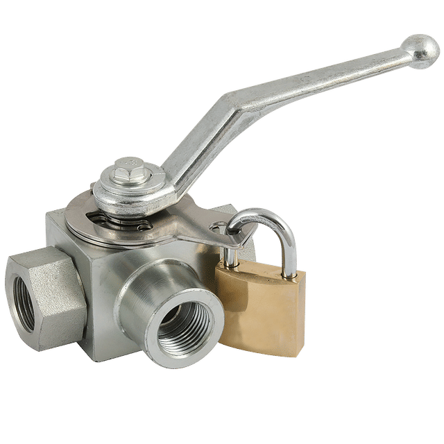 FT Pro 1/4" BSP Parallel Female Ball Valve 3 Way L Ported