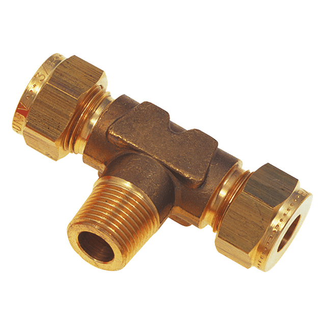 Wade 1/4" BSPT Male X 1/4"OD Stud Branch Tee