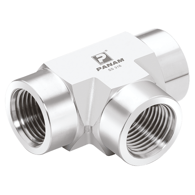 PANAM 1" NPT Female 316 Tee