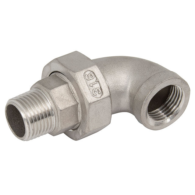 FT Pro 3/4" Male X Female Flat Union Elbow SS