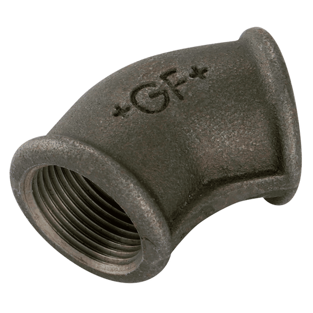 GF 1.1/4" BSP Female Equal 45° Elbow Black GF120