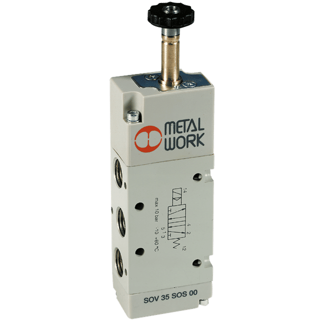 Metal Work 5/2 G1/4 Solenoid/Spring Valve
