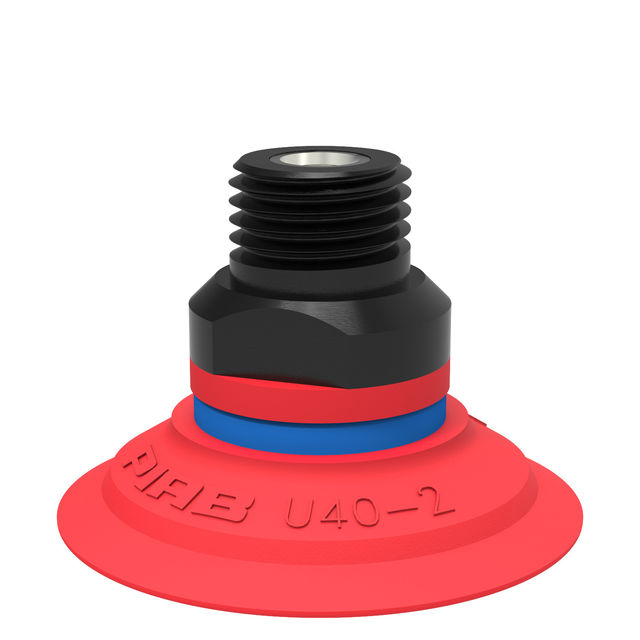 Piab Suction cup U40-2 Silicone, 1/4" NPT male, with mesh filter