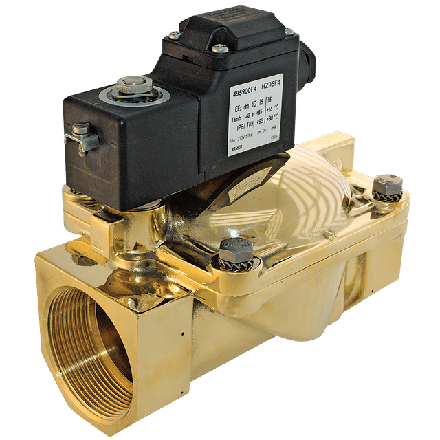 Parker 2/2 Sol Valve Liq 1 N/O Brass NBR 24VDC