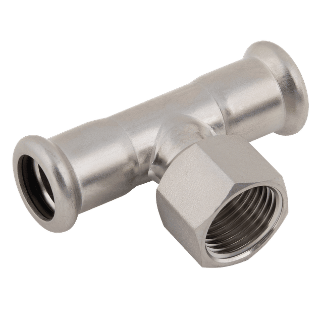 M-Press 15 X 3/8" X 15 Female Reducing Tee SS 316 FKM