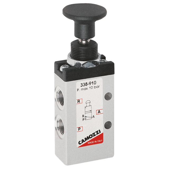 Camozzi 1/8" 3/2 Push/Pull Knob Bistable