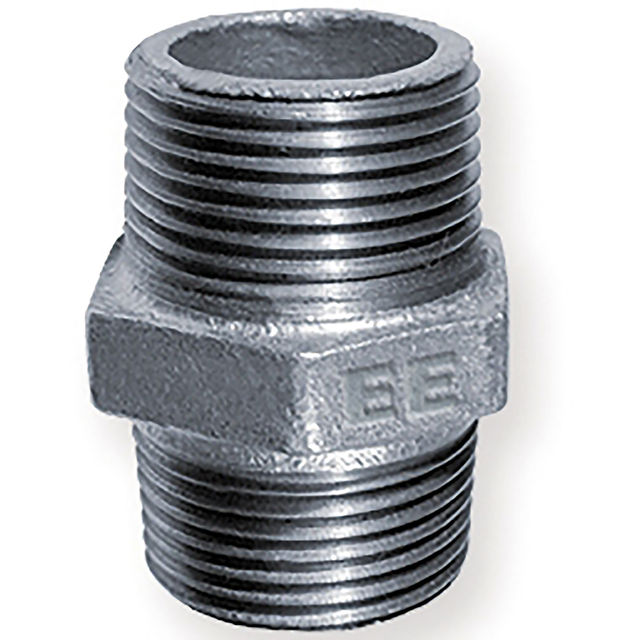 1/8 BSP Galvanised Equal Hex Nipple
