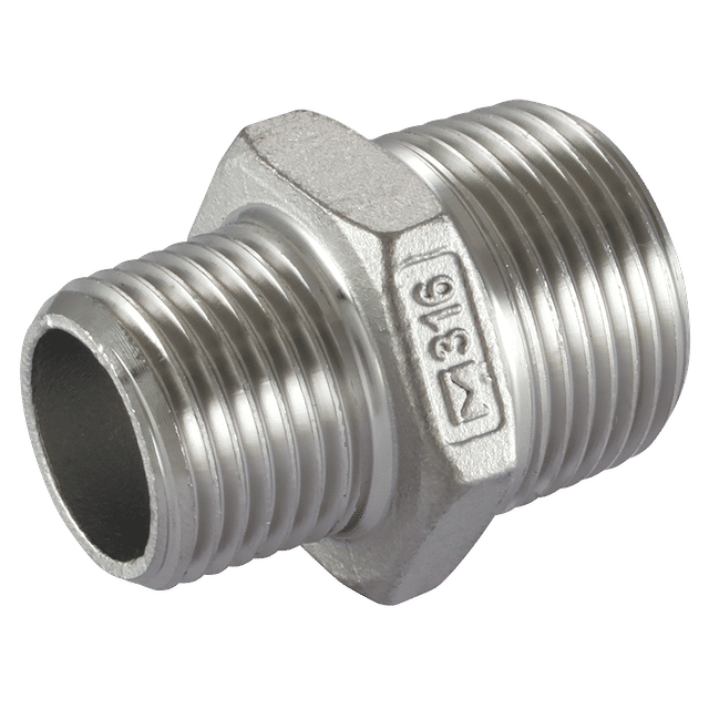 Haitima 1.1/2" X 1/2" BSPT Male Hex Nipple 316