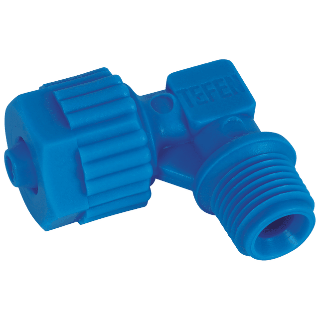 Tefen 1/4" BSPT Male X 12 X 10MM OD Male Elbow