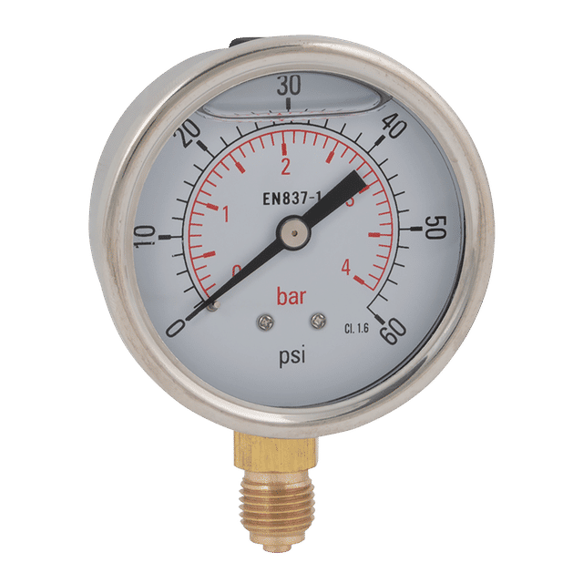 FT Pro 1/4"BSPP 63MM Bottom Glycerine Gauge 0-4000PSI