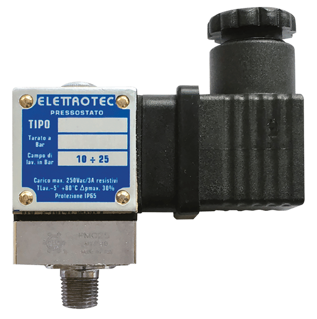 Elettrotec G1/8" SPDT Adjust Pressure Switch 10-25
