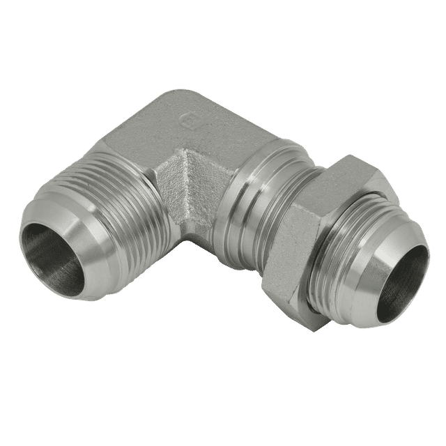 Brennan 7/16" JIC M/M 90 Steel Bulkhead Forged