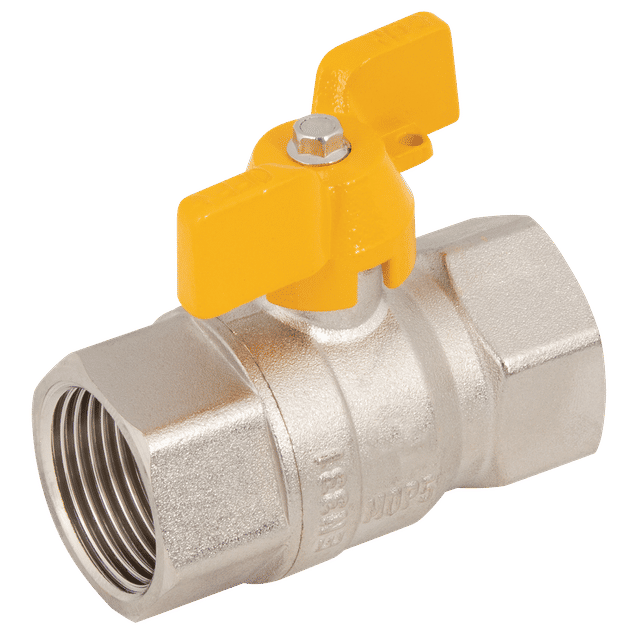 FT Pro 1/4" BSP Brass Ball Valve Gas App Butterfly Handle