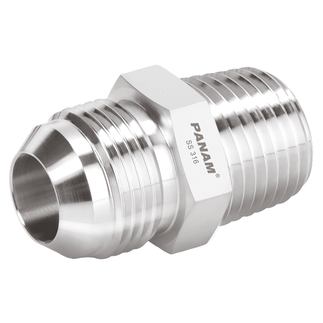 PANAM Male Stud Coupling 37° JIC 6MM NPTF 1/4"