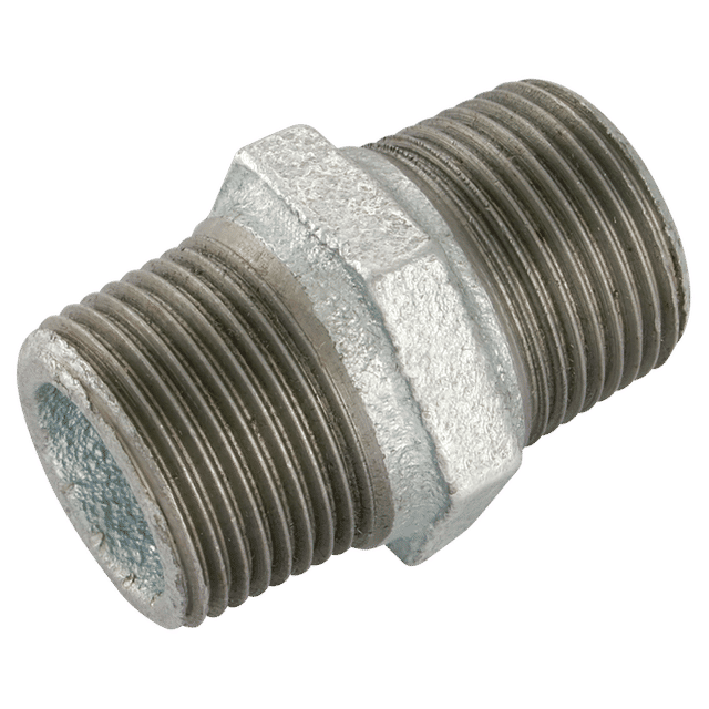 GF 1/2" BSPT Male Hex Nipple Galvanised GF280G