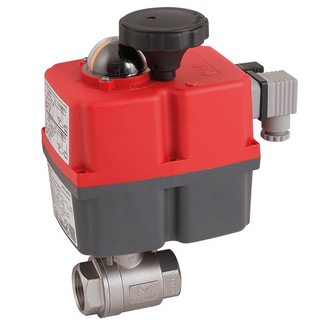 J+J 2" BSP SS 2PCE Full Bore Ball Valve F/W J4CS55 MV Actuator