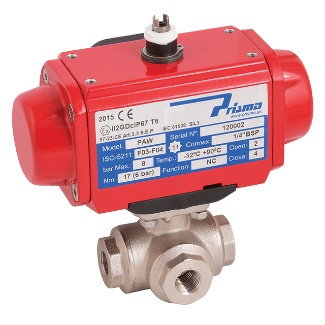 Prisma 1" BSP NP Brass 3WL BV F/W PRISMA DA Actuator