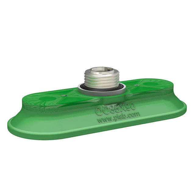 Piab Suction cup OC35x90P Polyurethane 60 adjustable thread insert G3/8" male, mesh filter