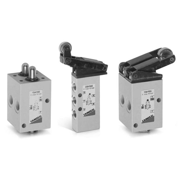 Camozzi 1/4 3/2 Plunger Spring Return Valve