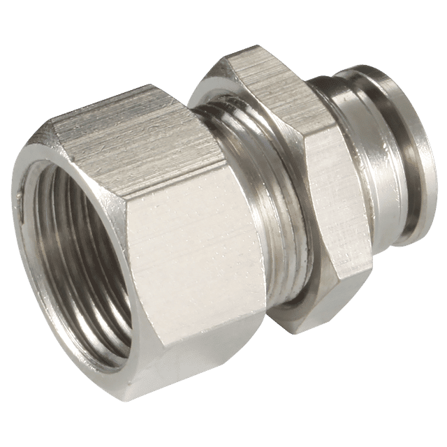 FT Pro 1/4" BSPP X 12MM BULKHD Straight Female