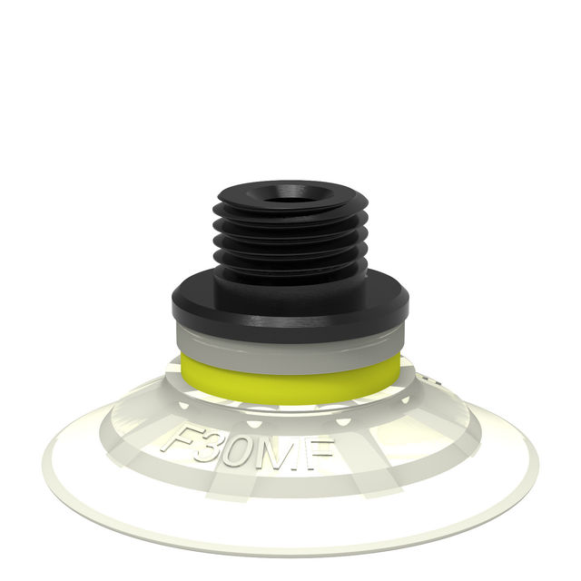Piab Suction cup F30MF Thermoelastic polyurethane G1/8" male/M5 female, mesh filter