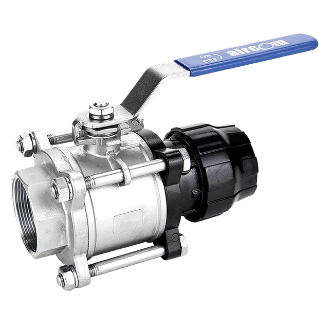 Aircom SS Ball Valve Female G11/2" to Tube 32MM