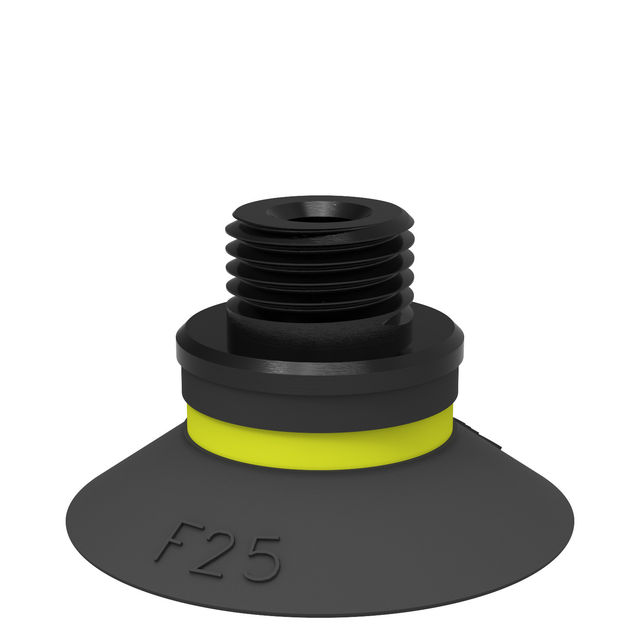 Piab Suction cup F25 Chloroprene, G1/8" male/M5 female, with mesh filter
