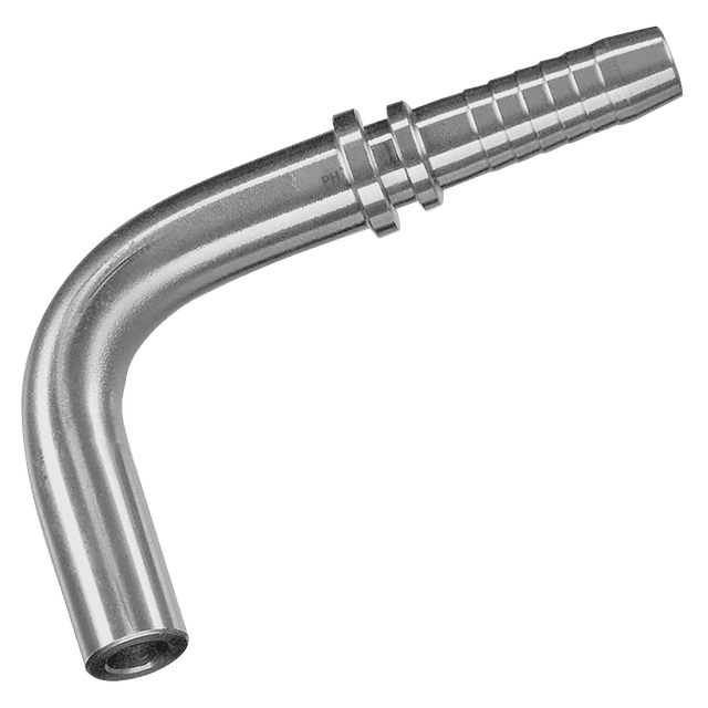 PH Industrie 10MM OD Standpipe 90° Swept Hose Tail 3/8" Hose ID