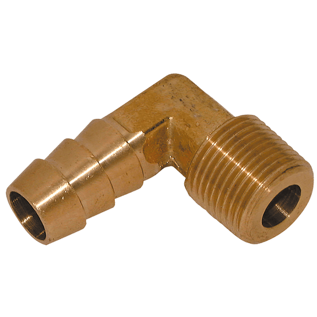 FT Pro 1/2" BSPT Male Elbow Hose Tails, Brass
