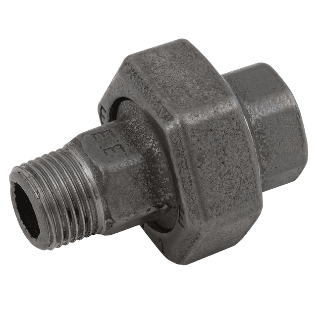 EE 1/2" BSPT/BSP Male/Fem Equal Union Black