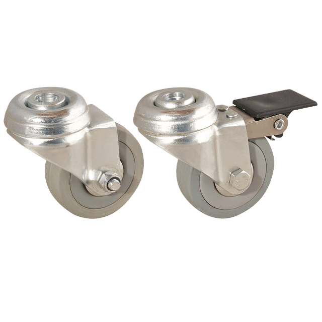 100MM SWIVEL CASTOR BOLT HOLE-GREY