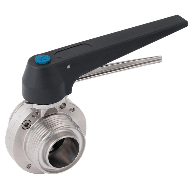 FT Pro 4" RJT Male Sanitary Butterfly Valve