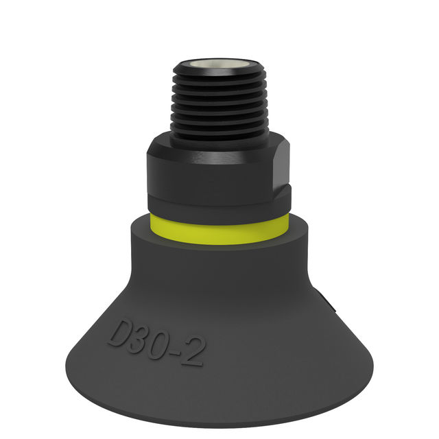 Piab Suction cup D30-2 Chloroprene G1/8" male, mesh filter, dual flow control valve
