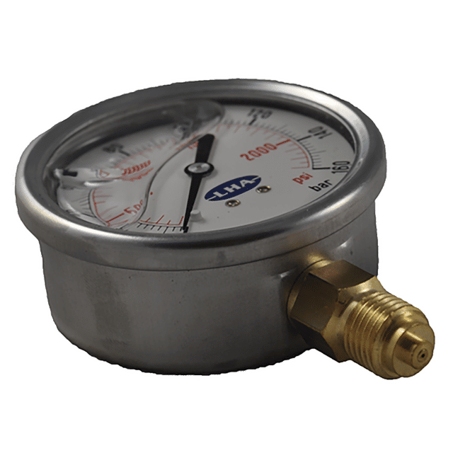 1/4" Bottom Connection Glycerine Gauge