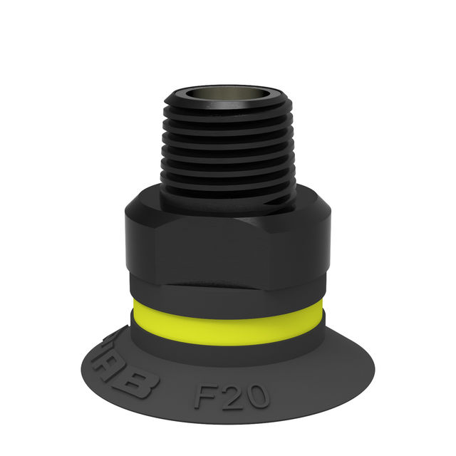 Piab Suction cup F20 Chloroprene G1/8" male, mesh filter, dual flow control valve