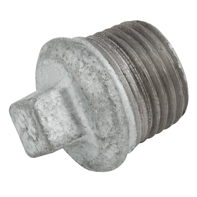 EE 1.1/2" BSPT Beaded Hollow Plug Galvanised
